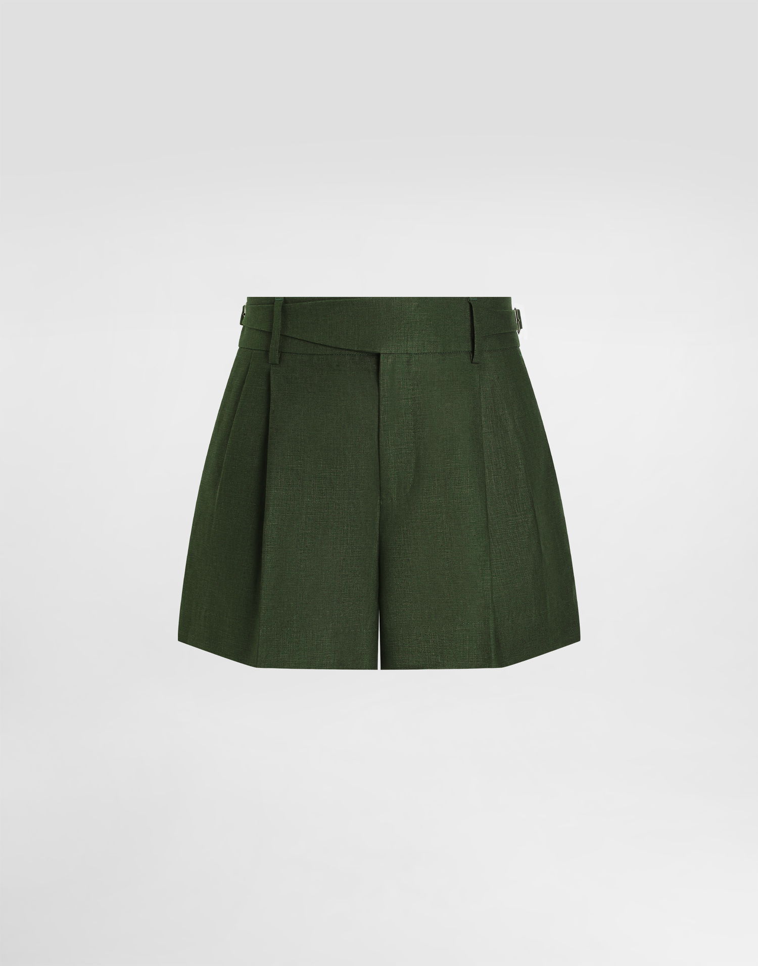 Kratke hlače Dolce & Gabbana Dolce & Gabbana Linen Shorts with Belt Zelena | GP10WTFU4MCV0304, 0