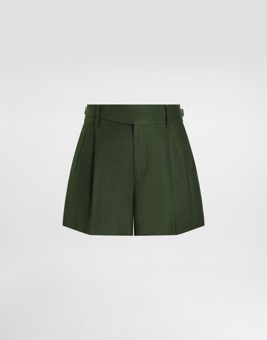 Kratke hlače Dolce & Gabbana Dolce & Gabbana Linen Shorts with Belt Zelena | GP10WTFU4MCV0304, 0