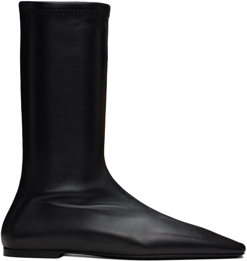 Oblačila TOTEME TOTEME 'The Sock' Stretch Leather Boots Črna | 244-WAS0160-LE0089