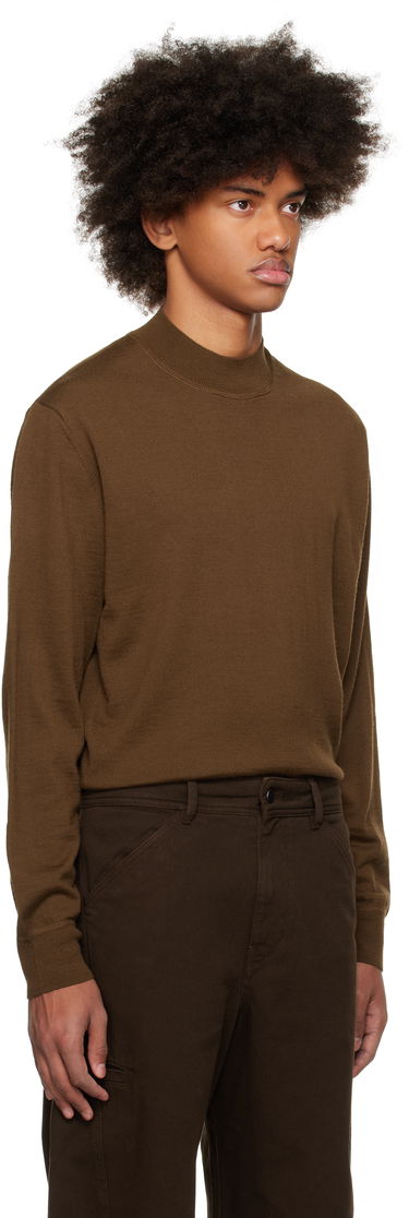 Pleteni pulover LEMAIRE Mock Neck Sweater Rjava | TO1321 LK087, 1