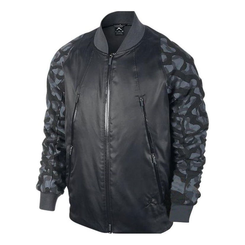 Bomber jakna Jordan Jordan Camo-Sleeved Bomber Jacket Črna | 716847-021