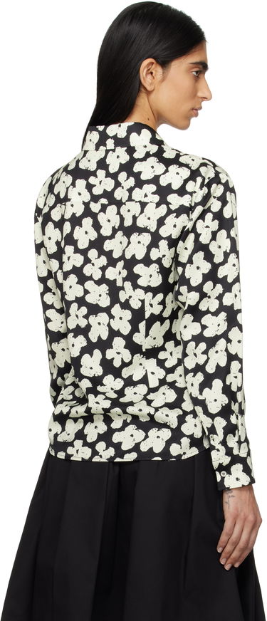 Srajce MSGM MSGM Floral Print Shirt Črna | 3841MDE24 257151, 2