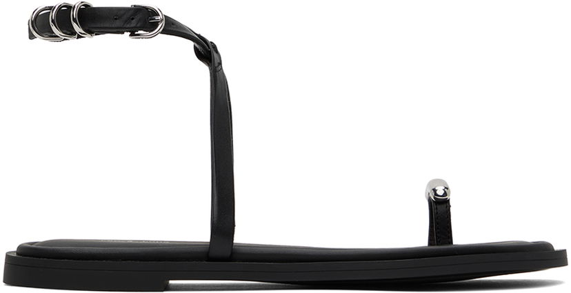Prstan rag & bone Rag & Bone Geo Ring Sandals Črna | WFF24PF038LE38