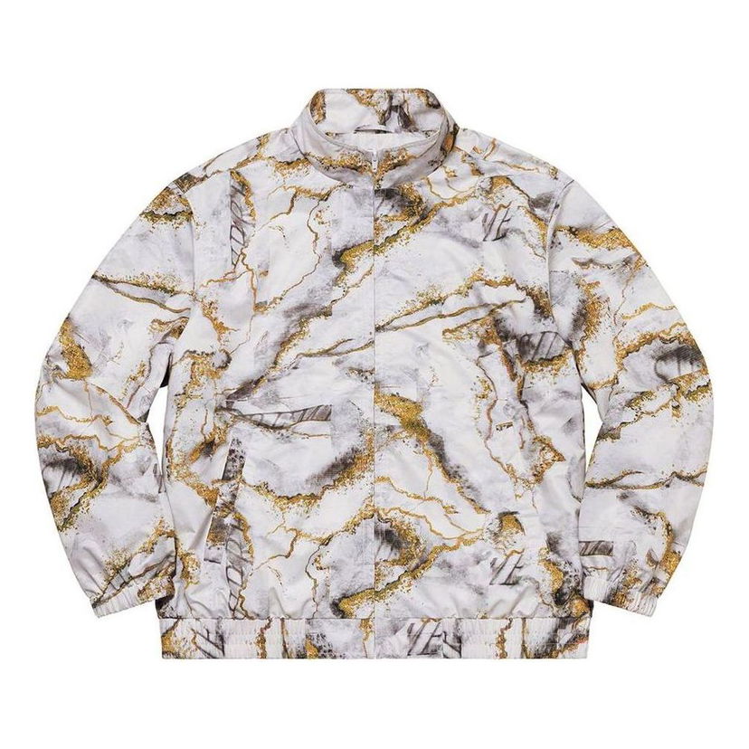 Vetrovka Supreme Marble Print Track Jacket Bela | SUP-FW20-076