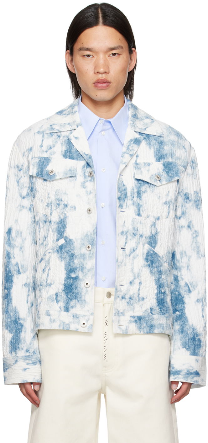 Jakna Feng Chen Wang Feng Chen Wang Printed Jacket Modra | FUS17JK23