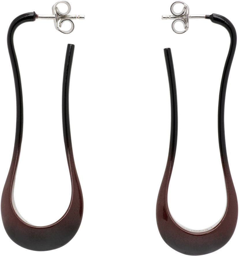 Uhani LEMAIRE Lemaire Short Drop Earrings Bordo | AC251 LO0114