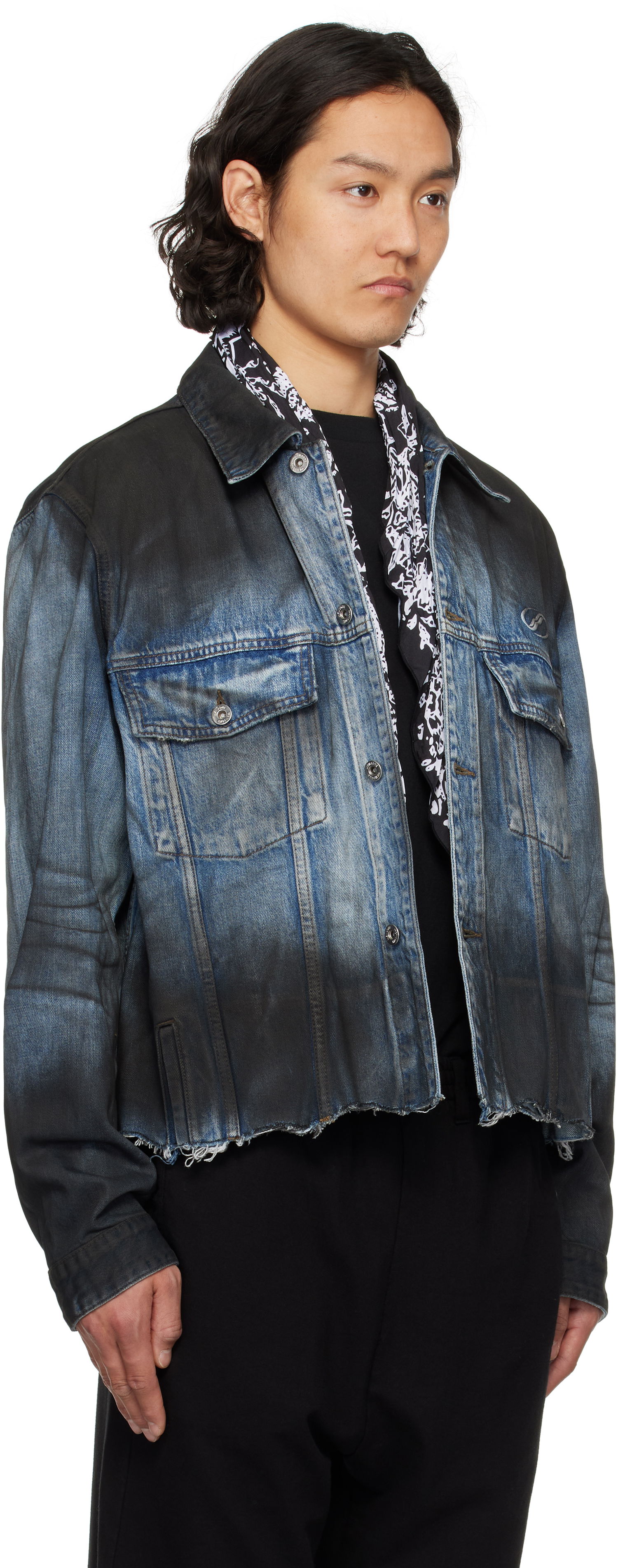 Jakna We11done We11done Sprayed Sporty Selldone Denim Jacket Modra | WD-DJ1-25-308-U-BL, 1