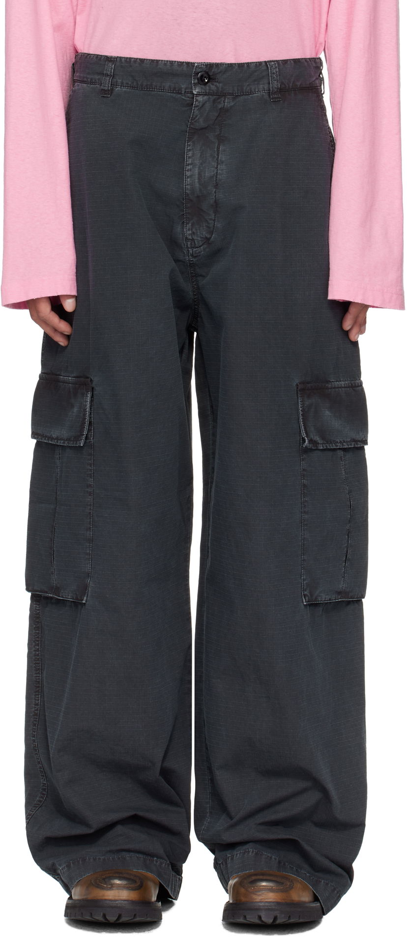 Cargo hlače Acne Studios Acne Studios Ripstop Cargo Pants Črna | BK0657-