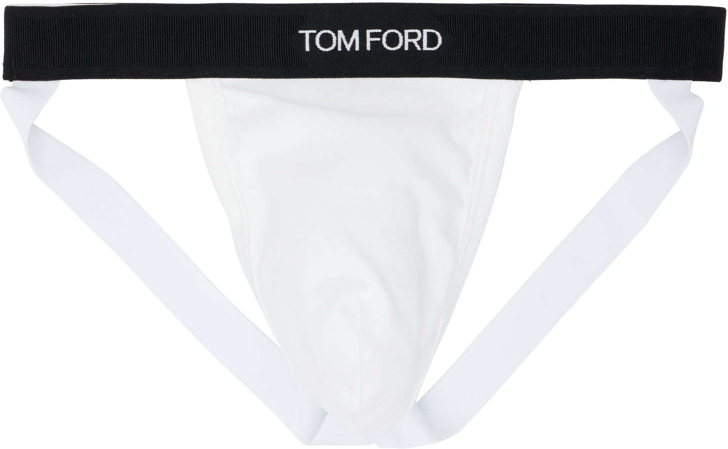 Spodnje perilo in nogavice Tom Ford TOM FORD Cotton Jock Strap Bela | T4LC61040, 0