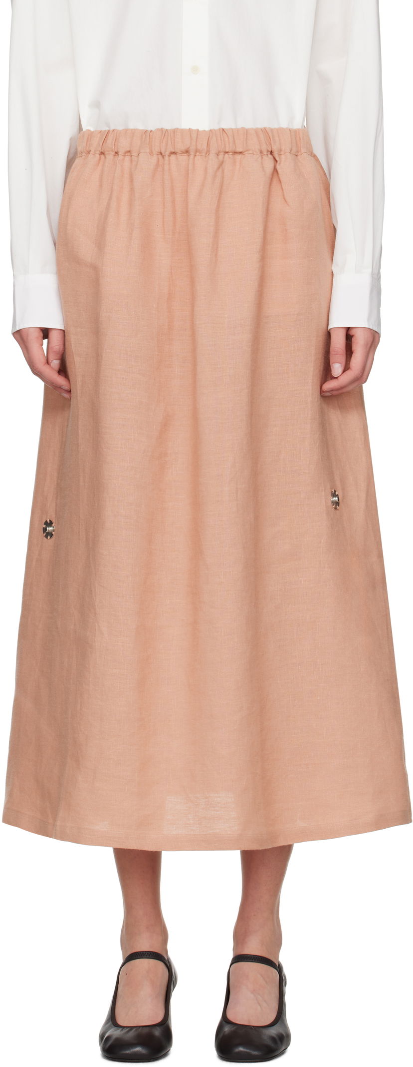 Krila Baserange Baserange Ponte Maxi Skirt Bež | SKPO-HE-SP25