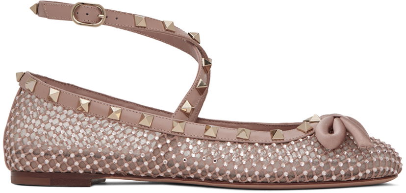Nega čevljev Valentino Valentino Garavani Rockstud Ballerina Flats Oranžna | 4W2S0HB6NCE