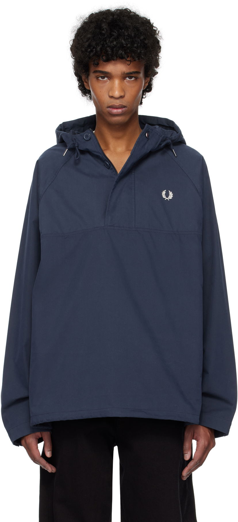 Vetrovka Fred Perry Fred Perry Overhead Smock Jacket Mornarica | J9041