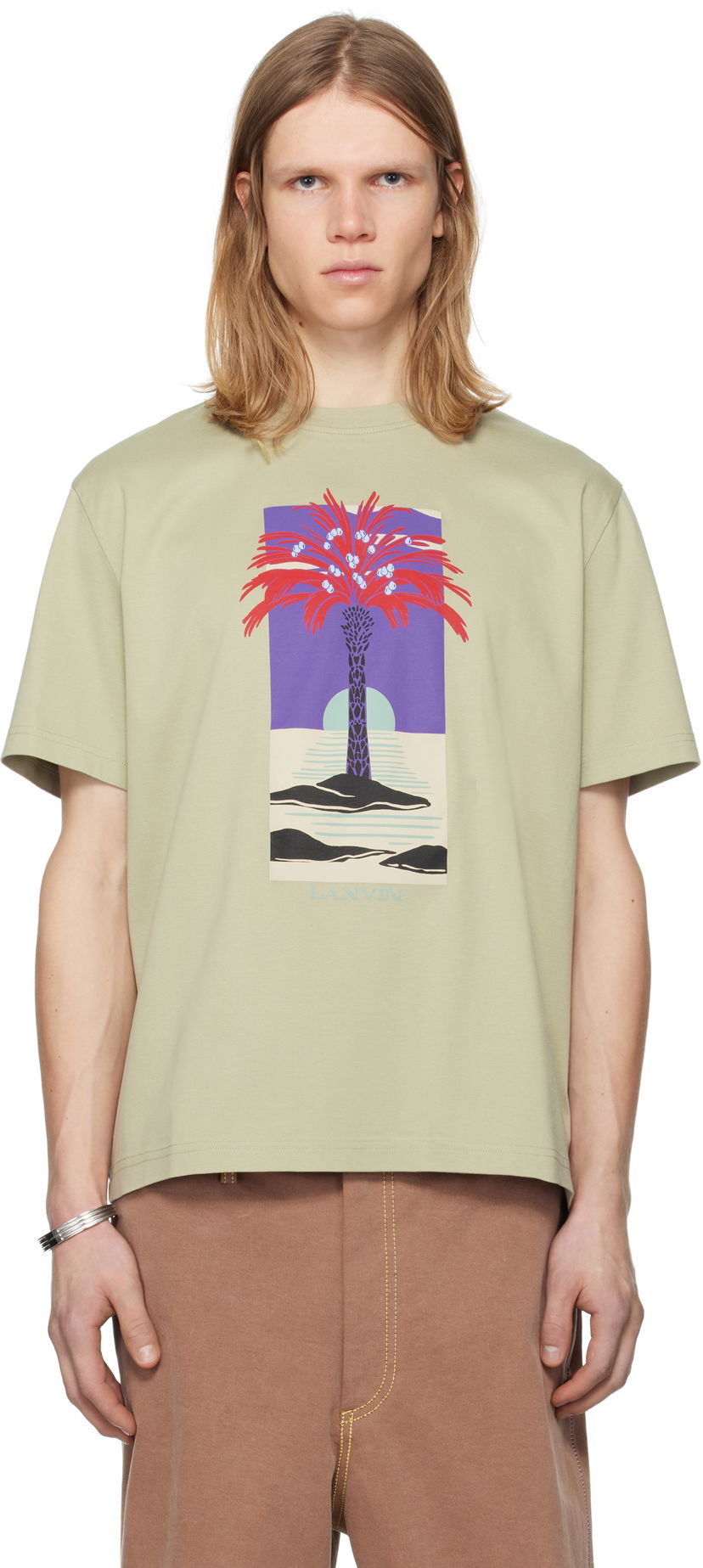 Majica LANVIN Lanvin Printed T-Shirt Zelena | RM-TS0115-J173-P25