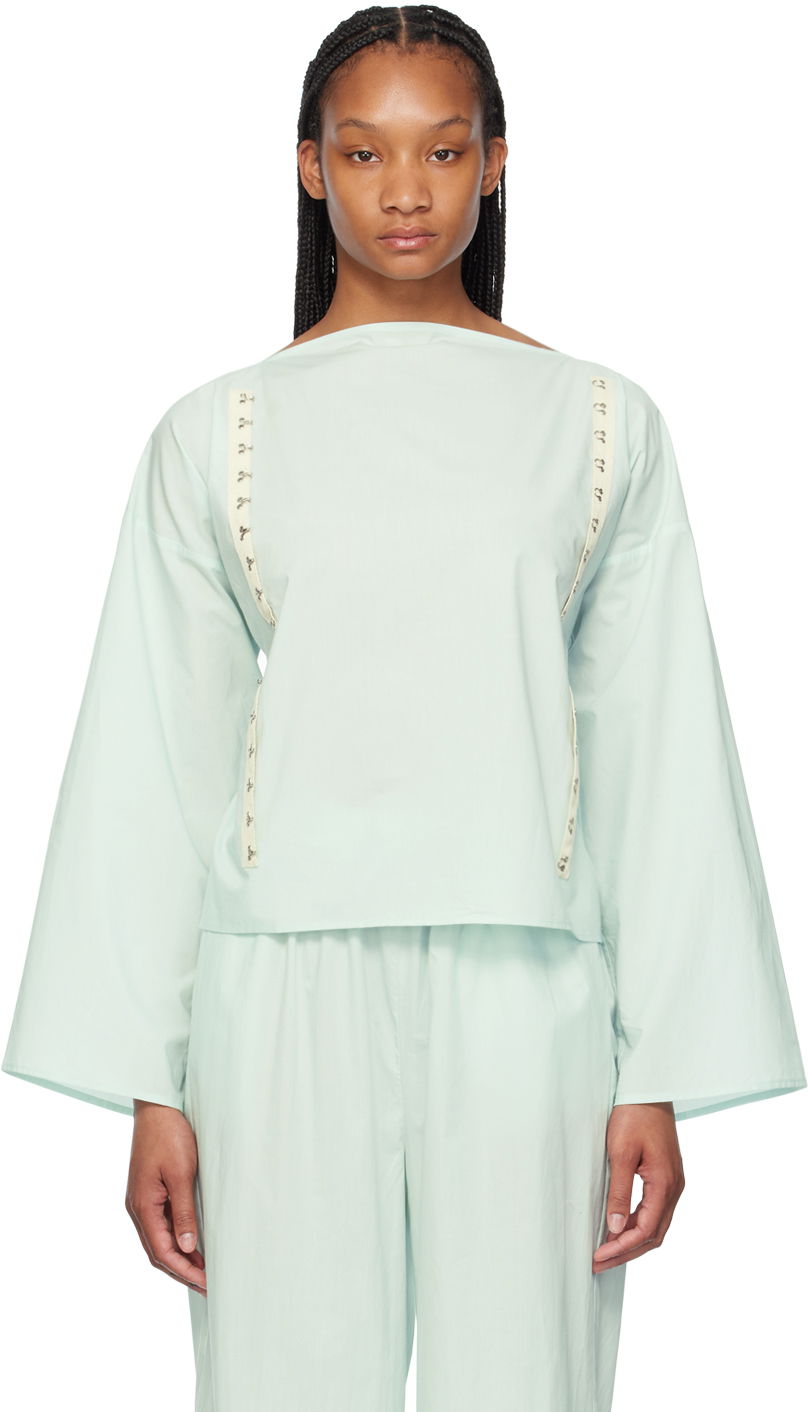 Majica Baserange Long Sleeve Blouse With Wide Neckline Zelena | TOVI-CO-SU24