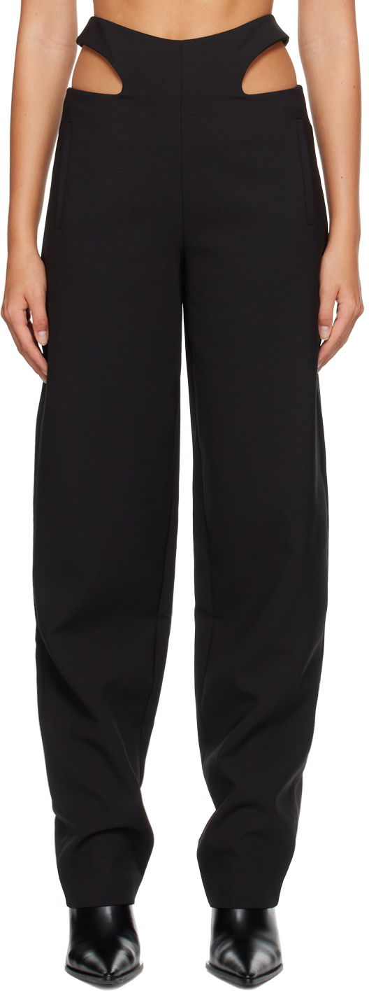 Hlače Dion Lee Dion Lee Y Front Cutout Trousers Črna | C2068P22