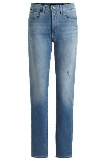 Kavbojke BOSS Slim-Fit Stretch Denim Jeans Modra | 50536587
