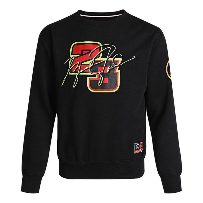 Pleteni pulover Jordan Jordan Basketball Print Digital Crewneck Fleece Sweatshirt Črna | DD3877-010