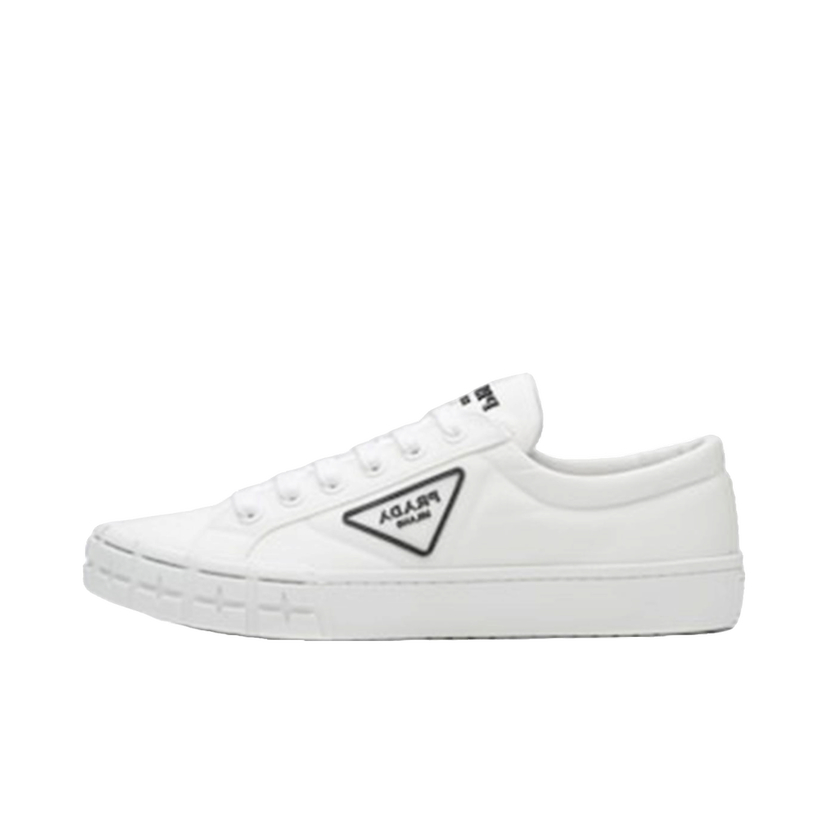 Superge in čevlji Prada Wheel Cassetta Low White White Black Bela | 2EG323_1YFL_F0009