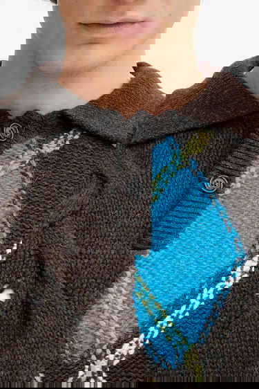 Pleteni pulover Andersson Bell Andersson Bell Argyle Fisherman Polo Sweater Rjava | atb1346m, 4