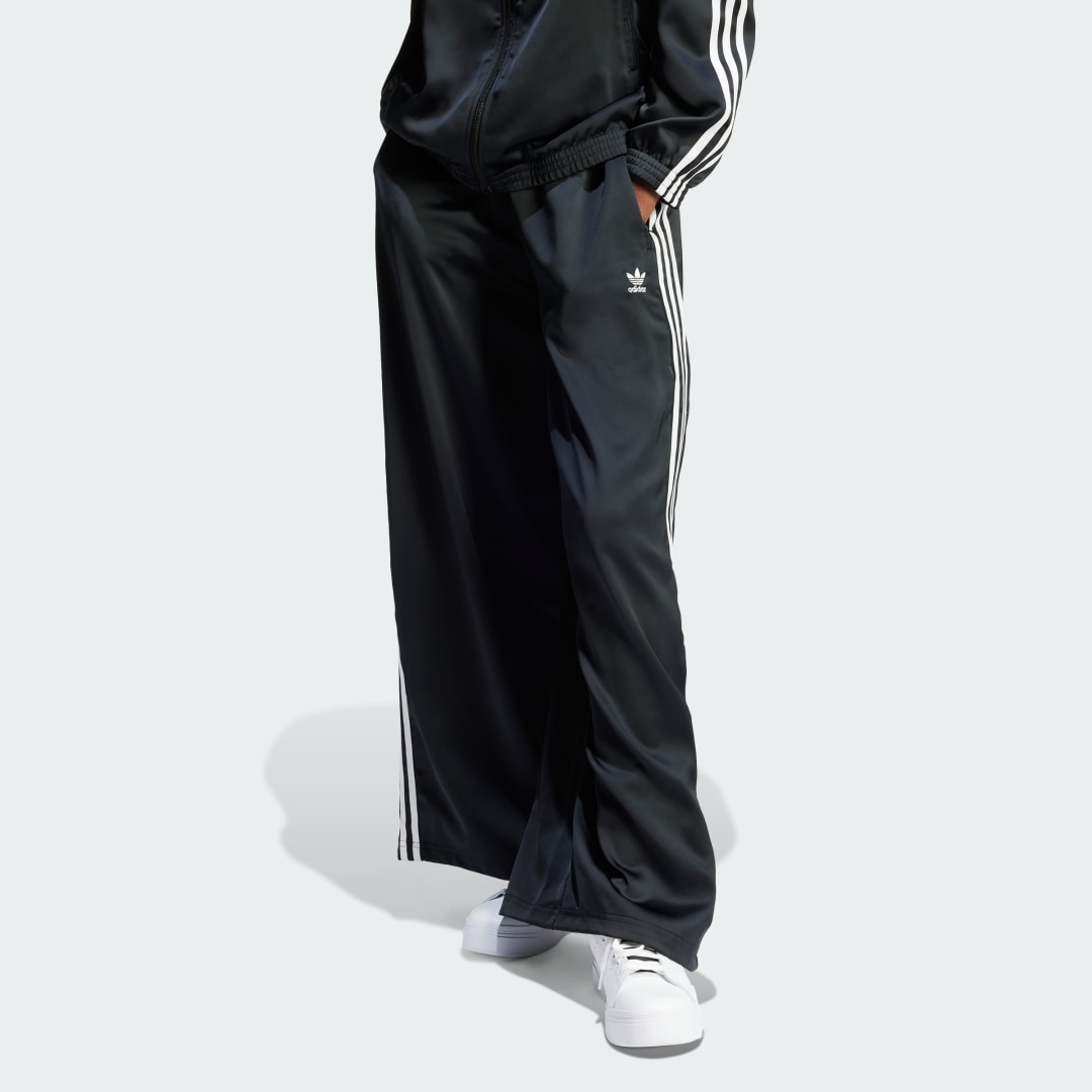 Trenirka adidas Originals Satin Wide Leg Track Pants Črna | IU2520, 1