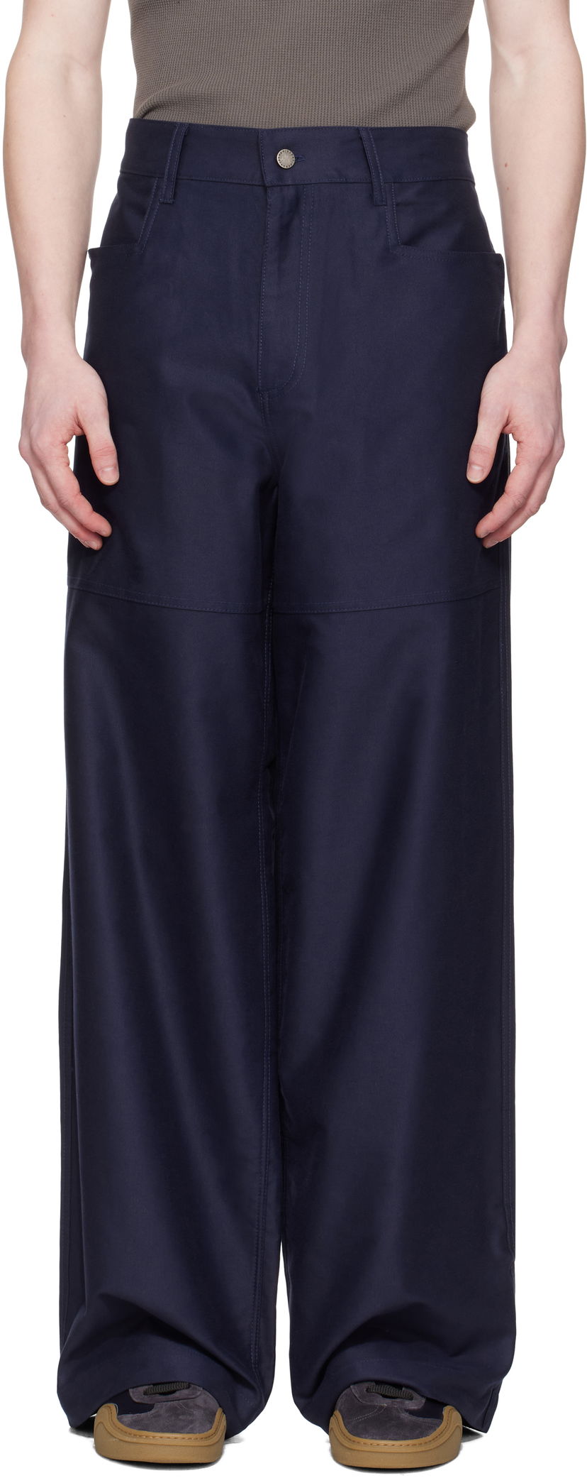 Hlače Serapis Serapis Wide Sailor Trousers Mornarica | SS25_WP_1