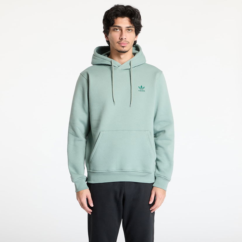 Pulover adidas Originals Trefoil Essentials Hoodie Zelena | JD2400