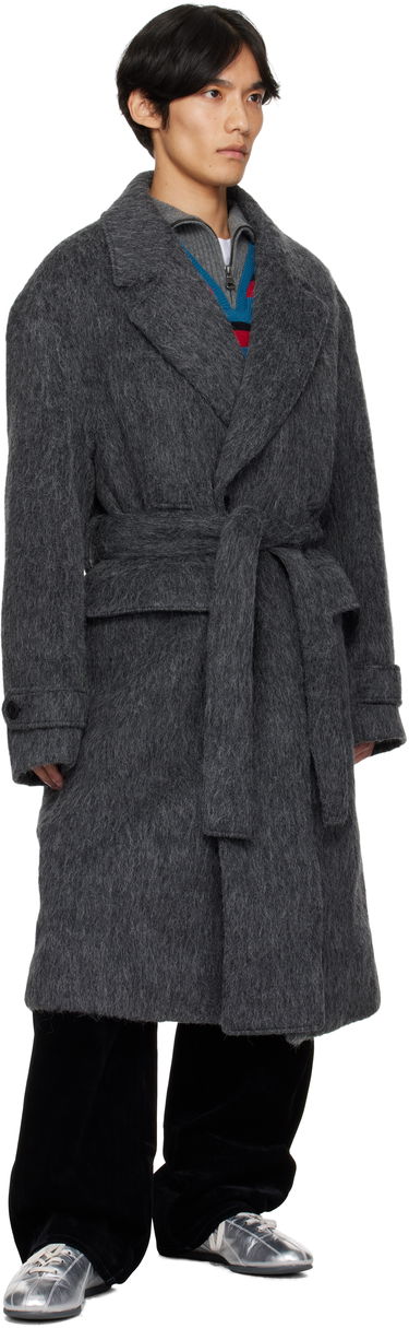 Plašči Andersson Bell Andersson Bell Mattia Shaggy Wool Robe Coat Siva | awa715m, 3