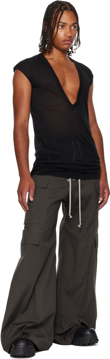 Majica Rick Owens Rick Owens Concordians Dylan Deep V-Neck T-Shirt Črna | RU02E1157 UC, 3