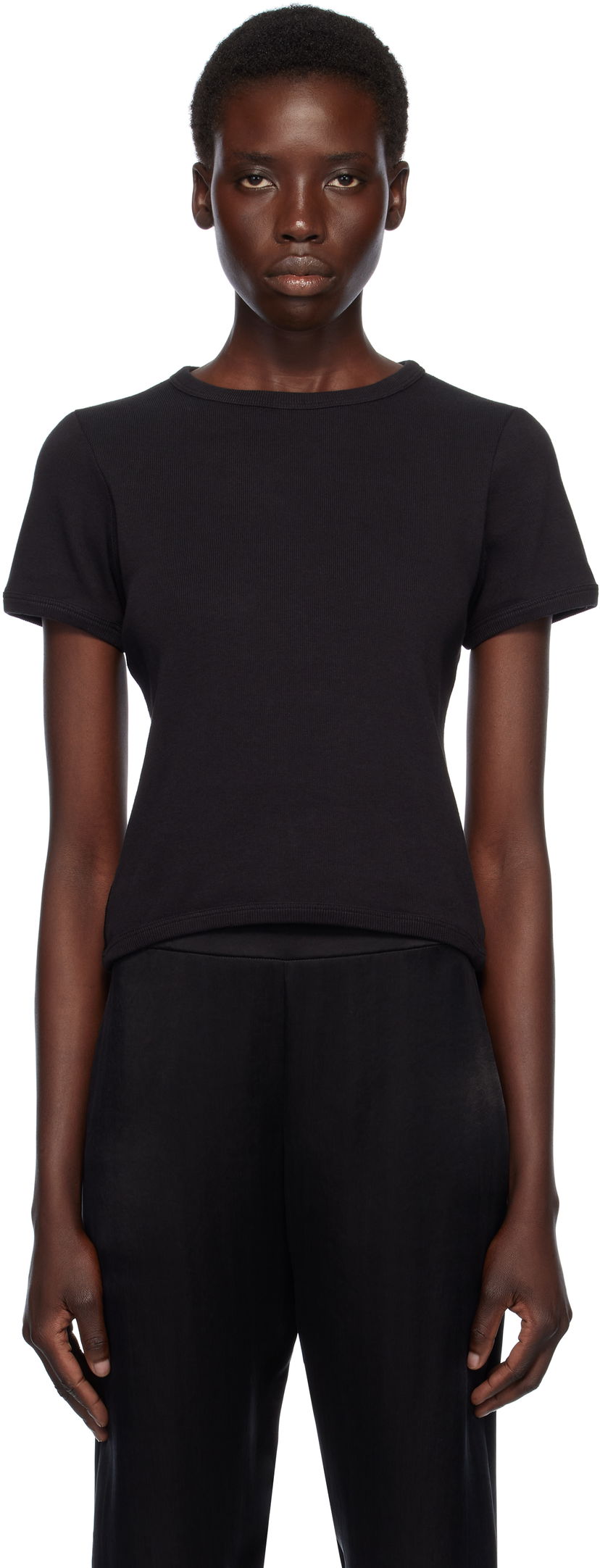 Majica The Row The Row Torya Fitted Ribbed T-Shirt Črna | 9062-K660