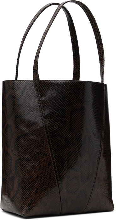 Tote bag CHLOÉ Chloé 'Spin' Snakeskin Tote Rjava | CH25US811P20, 2
