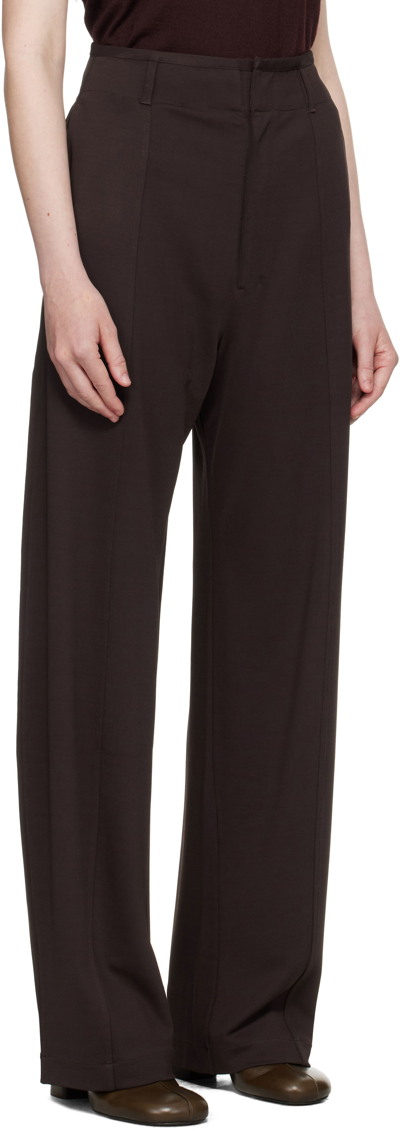 Hlače LEMAIRE Lemaire Relaxed Volume Trousers Rjava | PA1205 LJ1034, 1