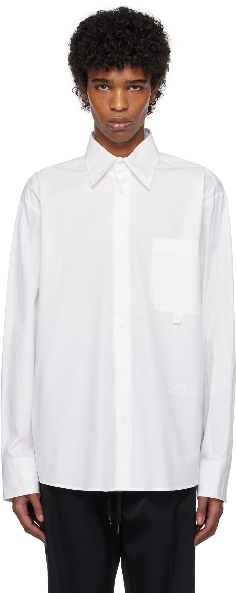 Srajce Maison Margiela MM6 Maison Margiela Long-Sleeved Shirt Bela | SH0DT0020 M35152