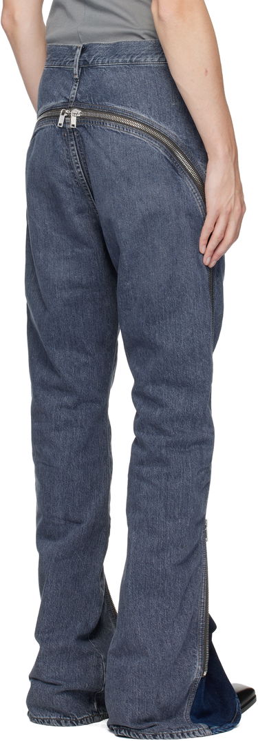 Kavbojke Rick Owens DRKSHDW Concordians Bolan Banana Zipped Denim Jeans Modra | DU02E7363 DGY, 2