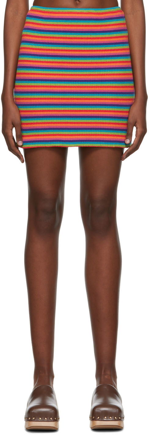 Krila Anna Sui Exclusive Multicolor Cotton Mini Skirt Večbarvna | 522A10