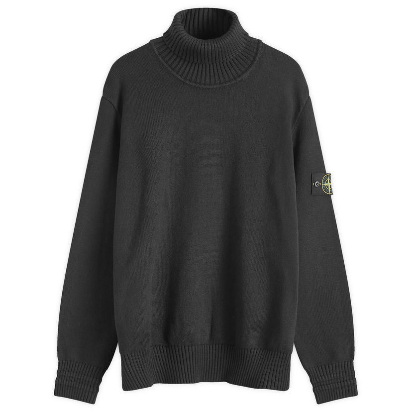 Pleteni pulover Stone Island Stone Island Cotton Turtleneck Knit, Large Črna | 8115505A2-V0029