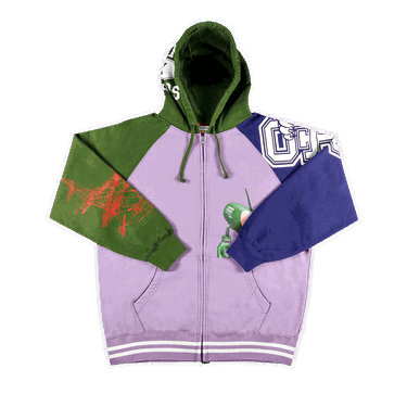 Pulover Supreme Junya Watanabe x Comme des Garçons MAN Zip Up Hooded Sweatshirt Lila | FW21SW72 VIOLET, 0