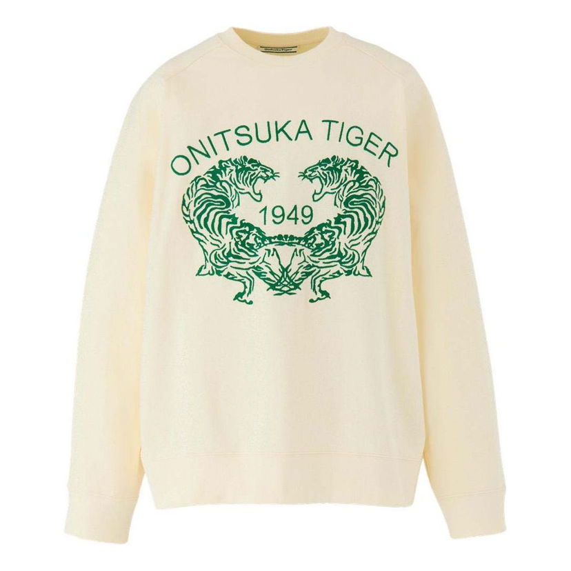 Pleteni pulover Onitsuka Tiger Onitsuka Tiger Tiger Graphic Sweatshirt Bež | 2183B406-700