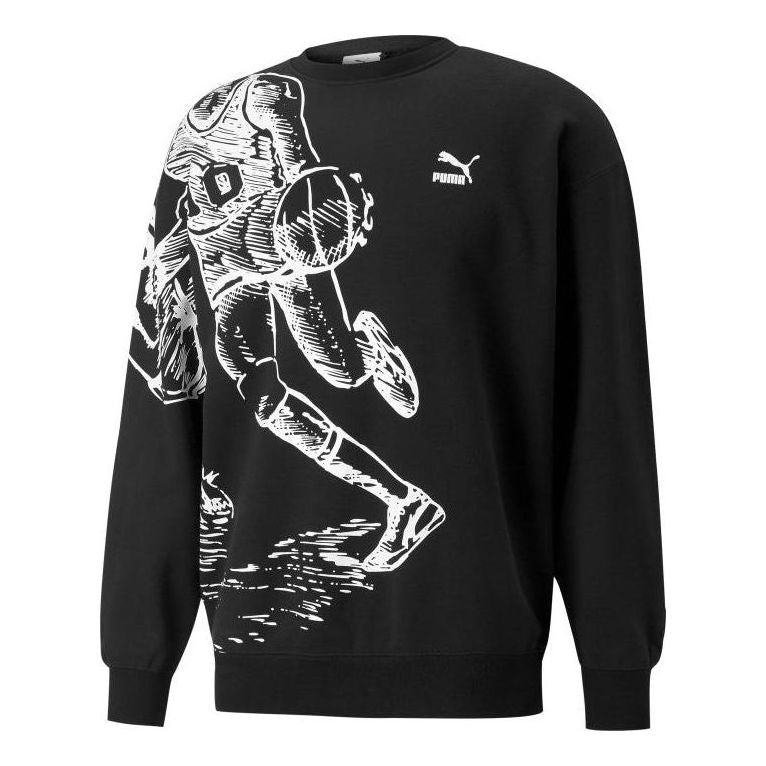 Pulover Puma Joshua Vibes Crew Sweatshirt Črna | 536302-01