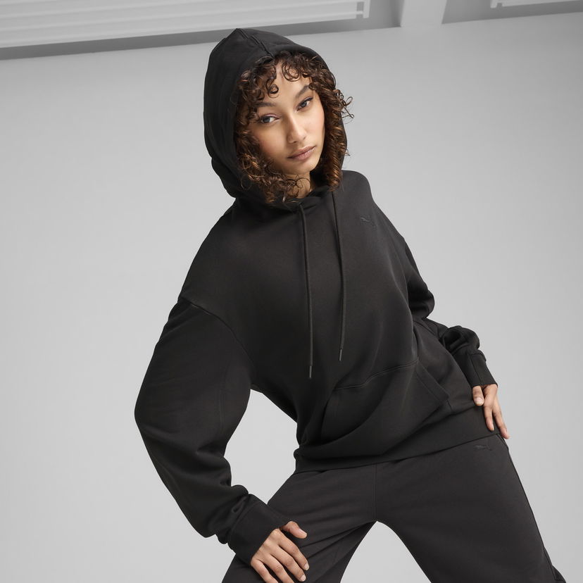 Pulover Puma HER Women's Relaxed Hoodie Črna | 685057_01