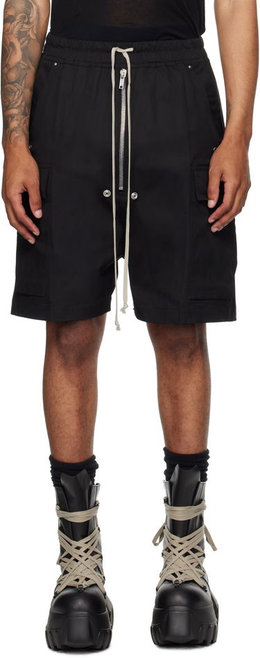 Kratke hlače Rick Owens Rick Owens Concordians Cargobela Shorts Črna | RU02E1360 TE, 0