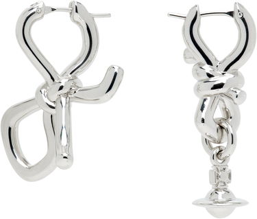 Uhani Vivienne Westwood Vivienne Westwood Knotted Silver Drop Earrings Kovinski | 6202016U-02P019-, 0