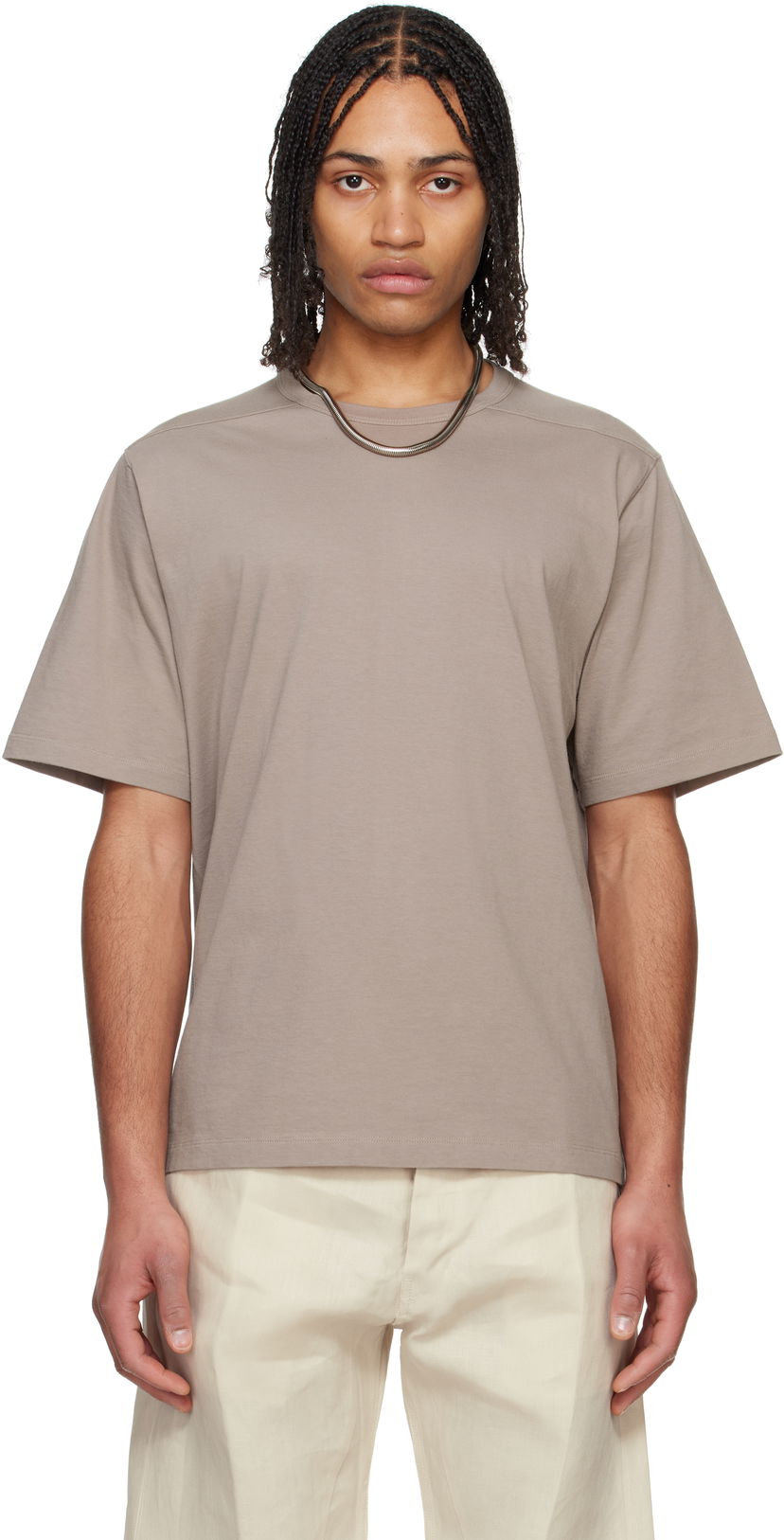 Majica Rick Owens Rick Owens Hollywood Brad T-Shirt Rjava | RU01E5232 JA