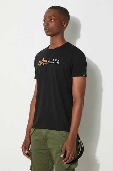 Majica Alpha Industries Alpha Label T Črna | 118502.03, 3
