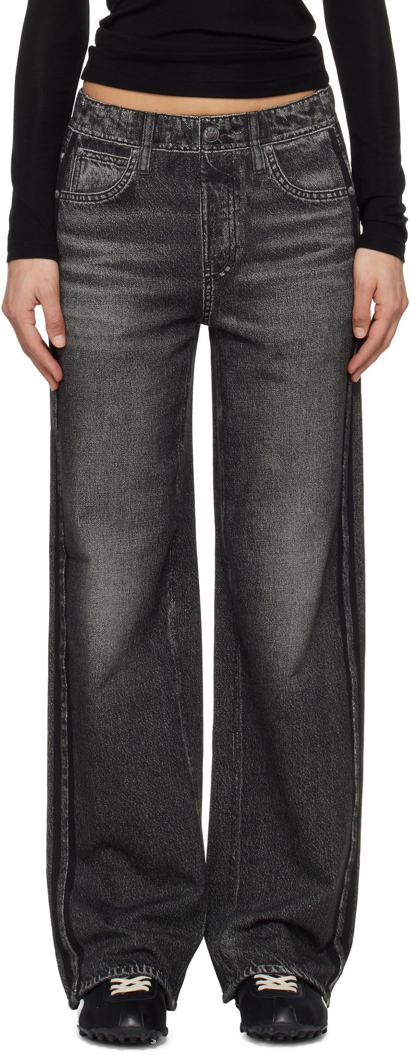 Kavbojke rag & bone Rag & Bone Miramar Terry Wide-Leg Track Pants Siva | WCW25S70018201