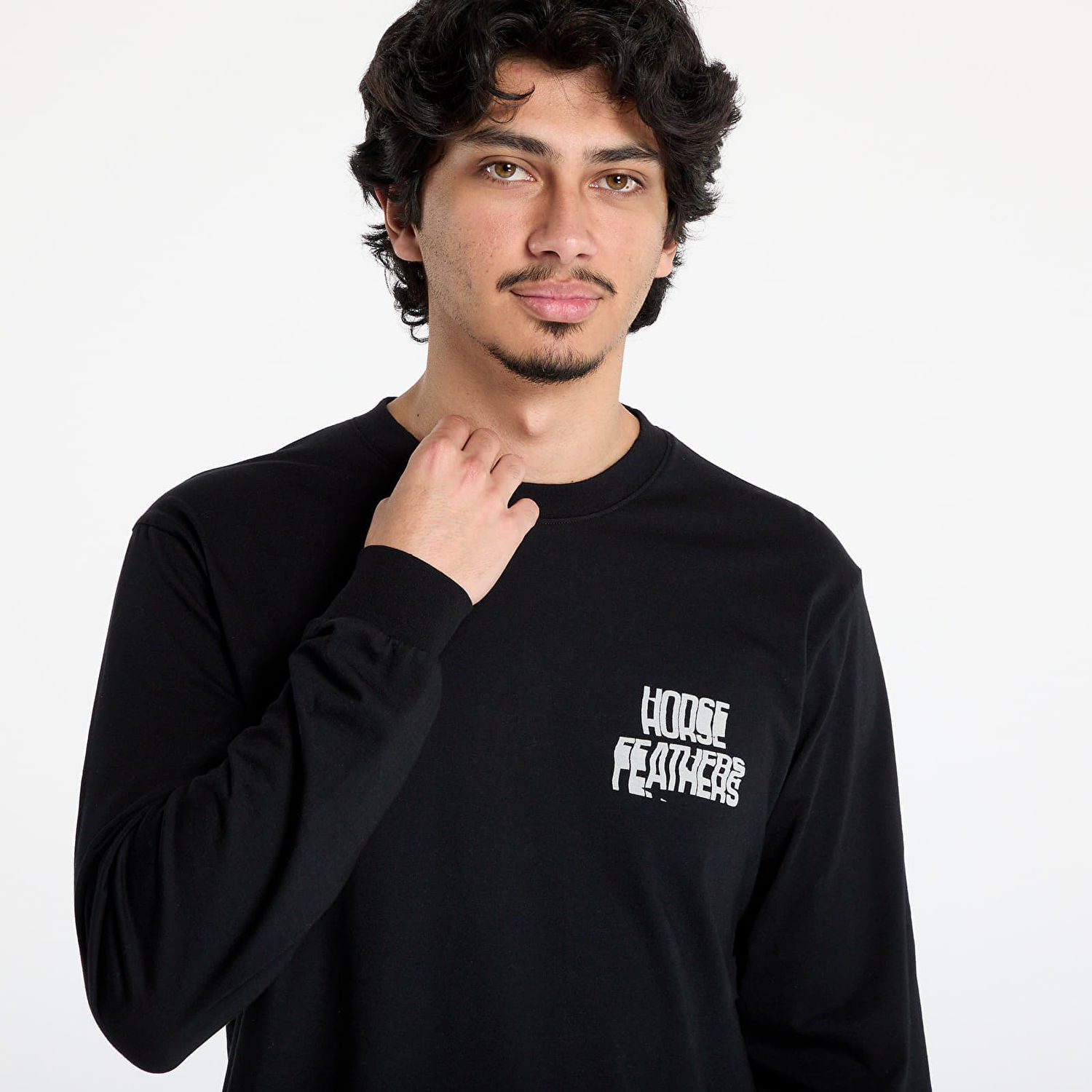 Majica Horsefeathers Horsefeathers Xerox Long Sleeve T-Shirt Črna | SM1375C, 1