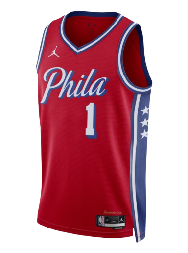 Dres Jordan NBA Dri-FIT Philadelphia 76ers Statement Edition 2022 Swingman Jersey Rdeča | DO9539-664