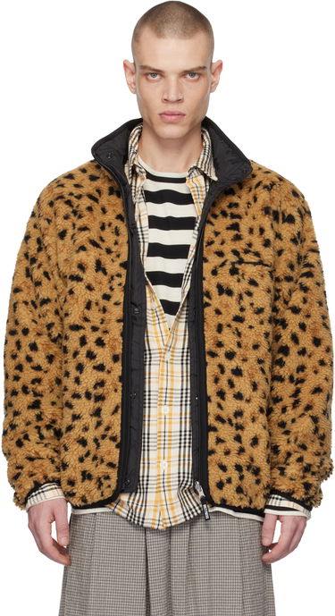 Jakna WACKO MARIA WACKO MARIA Leopard Boa Fleece Reversible Jacket Rjava | 24FW-WMO-OD03, 0