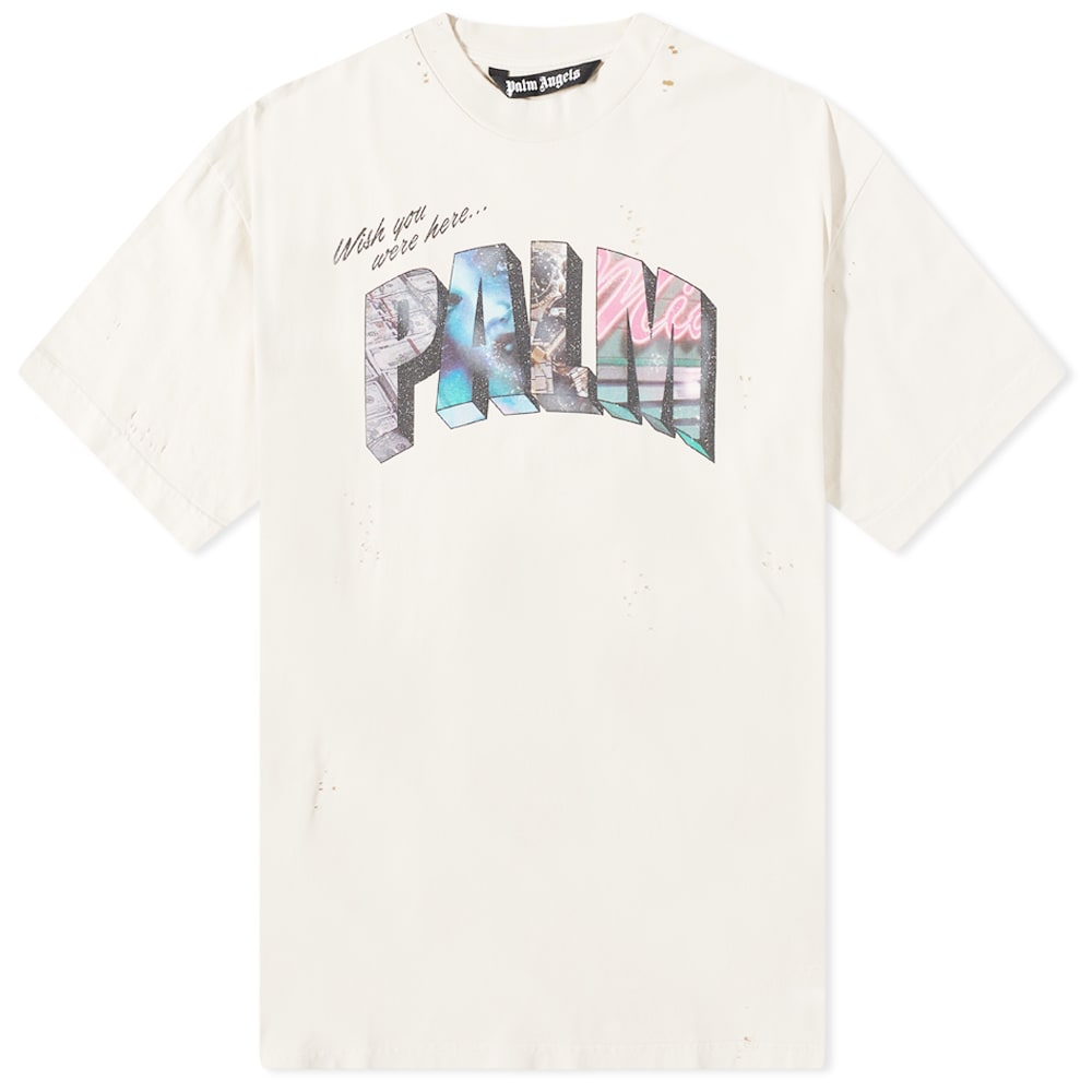 Majica Palm Angels Sign Tee Bela | PMAA072S23JER0020184, 0