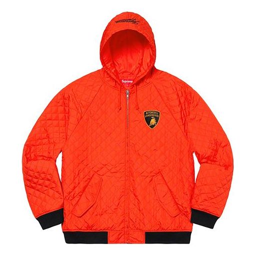 Puhovka Supreme Supreme Lamborghini Hooded Work Jacket Rdeča | SUP-SS20-519