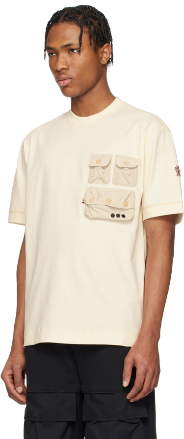 Majica Moncler Moncler Grenoble Cotton T-Shirt with Pockets Bež | K10978C0000389AW1, 3